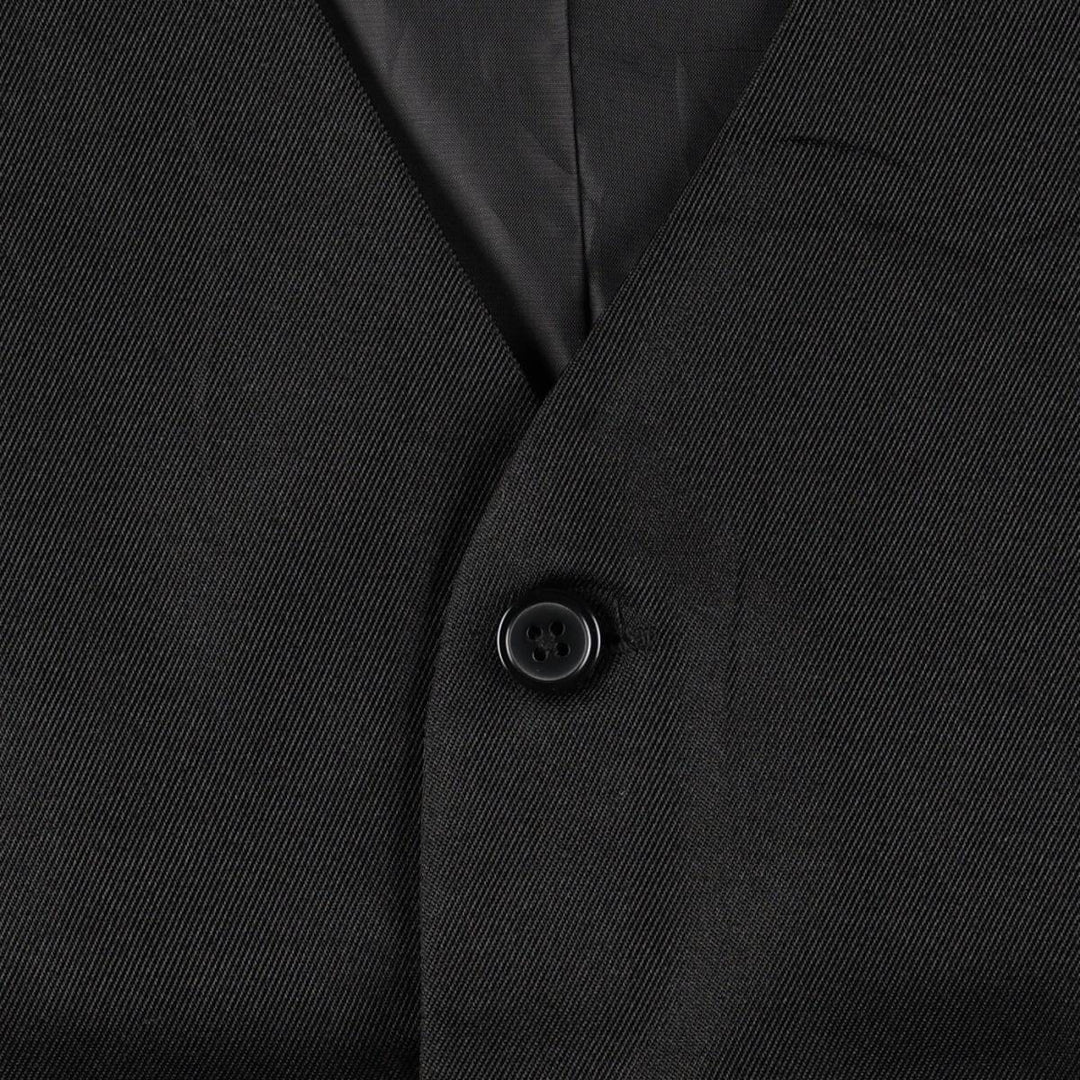 Pierre Cardin gilet suit vest, men's size L (approx.) polyester black type Vintage Second Hand