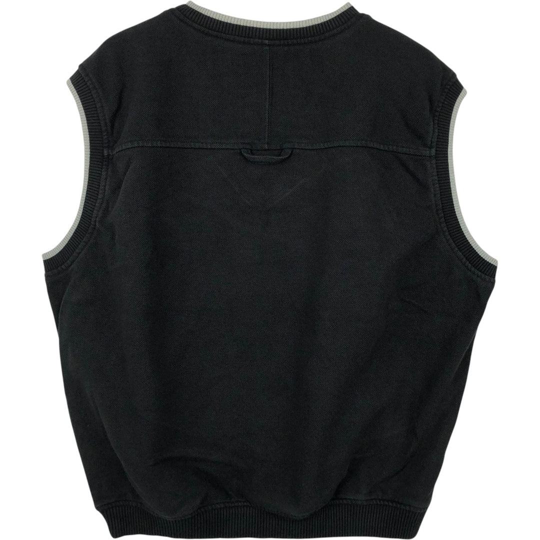 2000'S Columbia Golf V-neck pique cotton vest, men's size M (approx.) cotton black type Vintage Second Hand