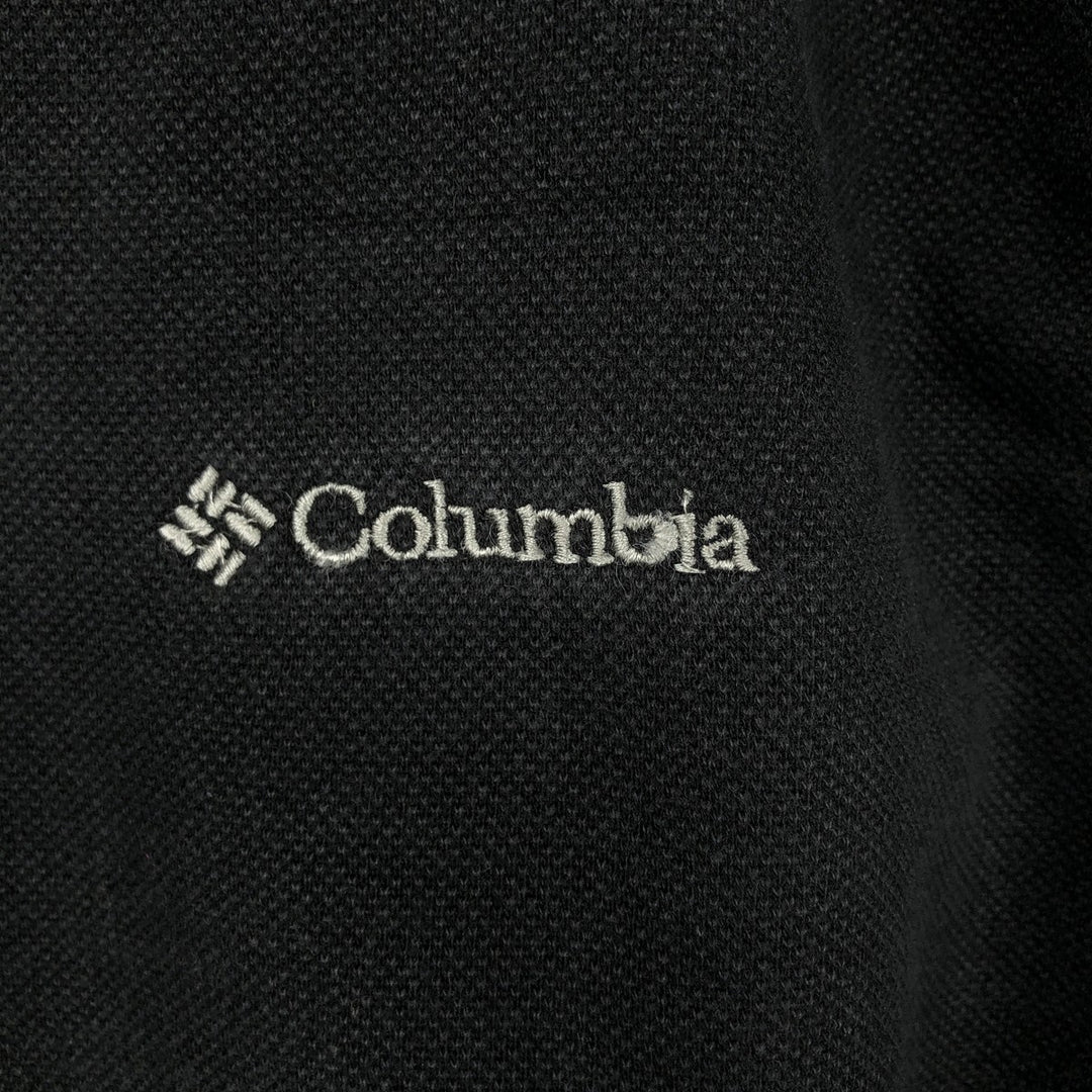 2000'S Columbia Golf V-neck pique cotton vest, men's size M (approx.) cotton black type Vintage Second Hand