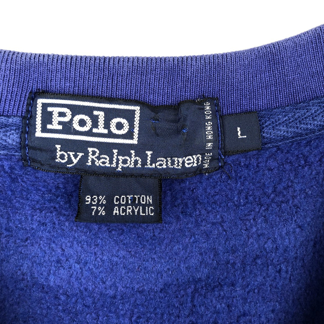 Ralph Lauren POLO by Ralph Lauren V-neck sweat vest, men's size L cotton blue type Vintage Second Hand