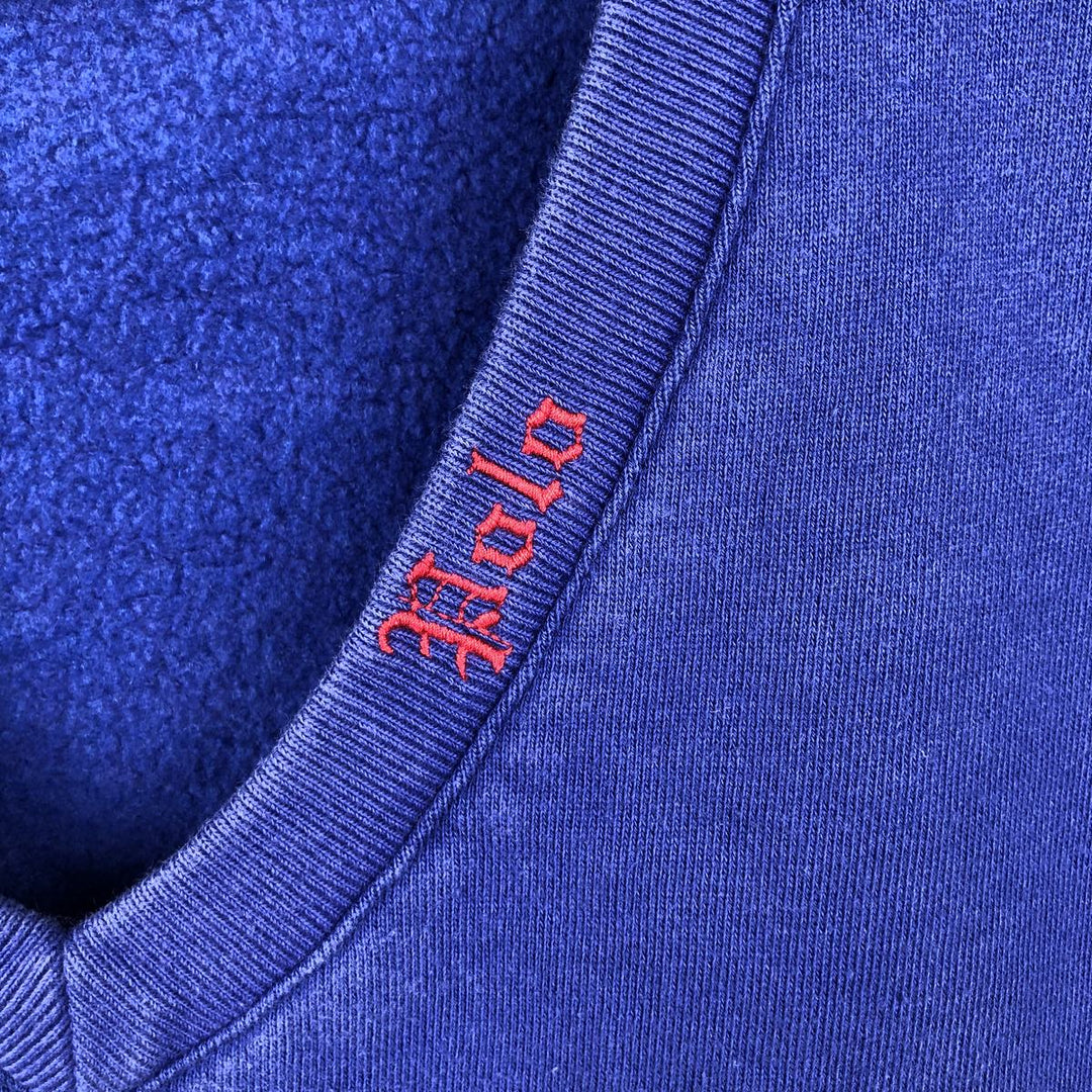 Ralph Lauren POLO by Ralph Lauren V-neck sweat vest, men's size L cotton blue type Vintage Second Hand