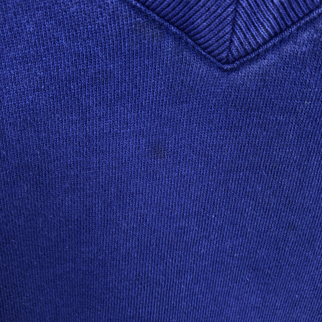 Ralph Lauren POLO by Ralph Lauren V-neck sweat vest, men's size L cotton blue type Vintage Second Hand