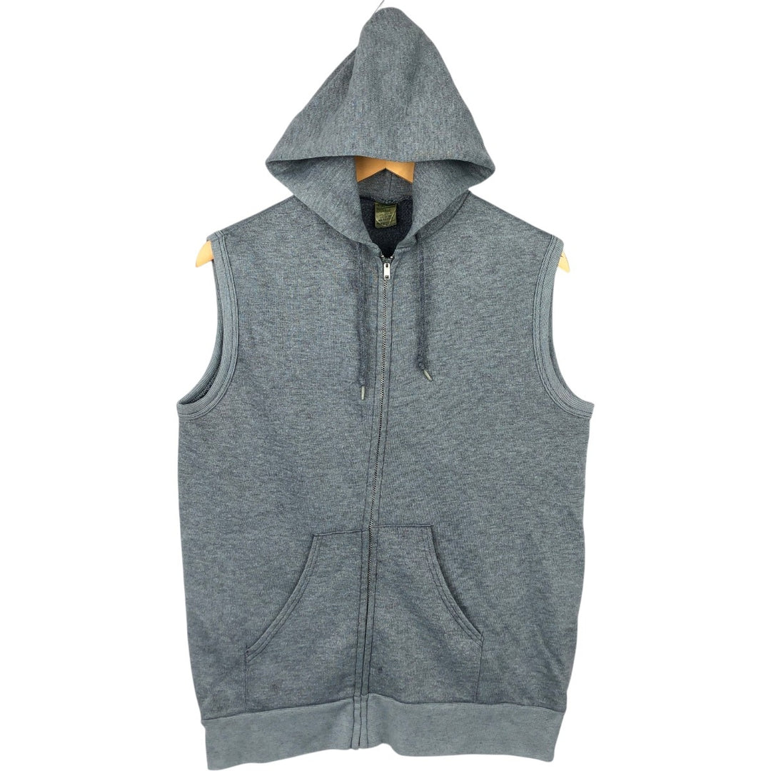 70s-80'S Sportswear Hoodie Vest, Made in USA, Men's Size L (approx.), Vintage acrylic gray type Vintage Second Hand