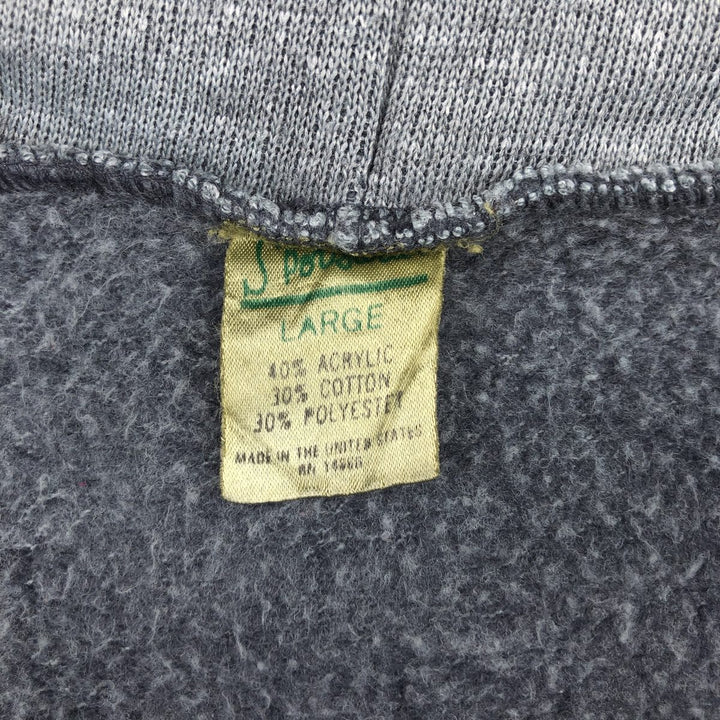 70s-80'S Sportswear Hoodie Vest, Made in USA, Men's Size L (approx.), Vintage acrylic gray type Vintage Second Hand
