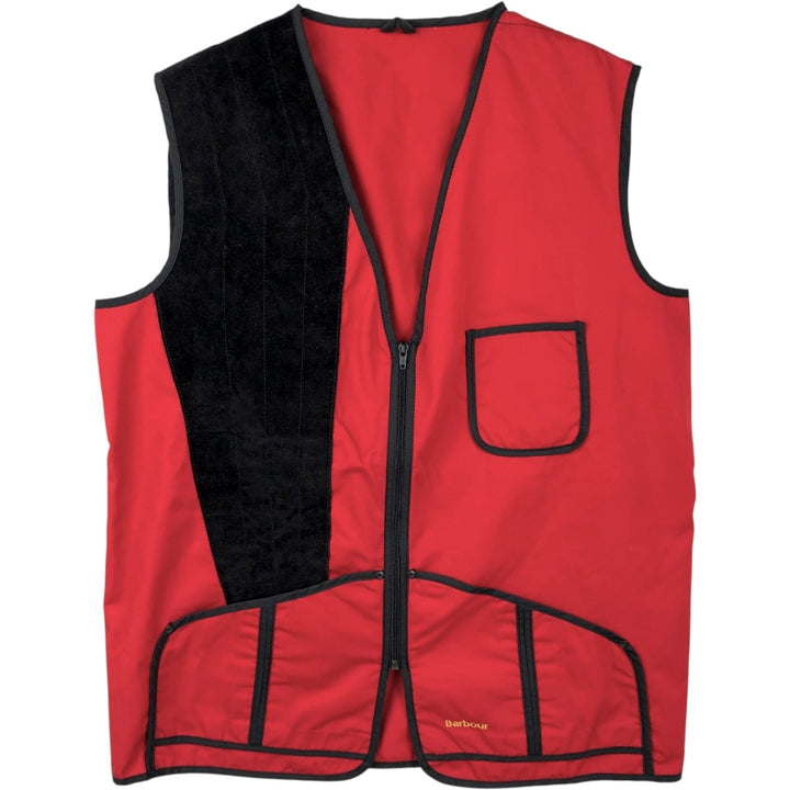 Barbour Shooting Vest, Front Opening, Men's Size XL (approx.) unclear red type Vintage Second Hand