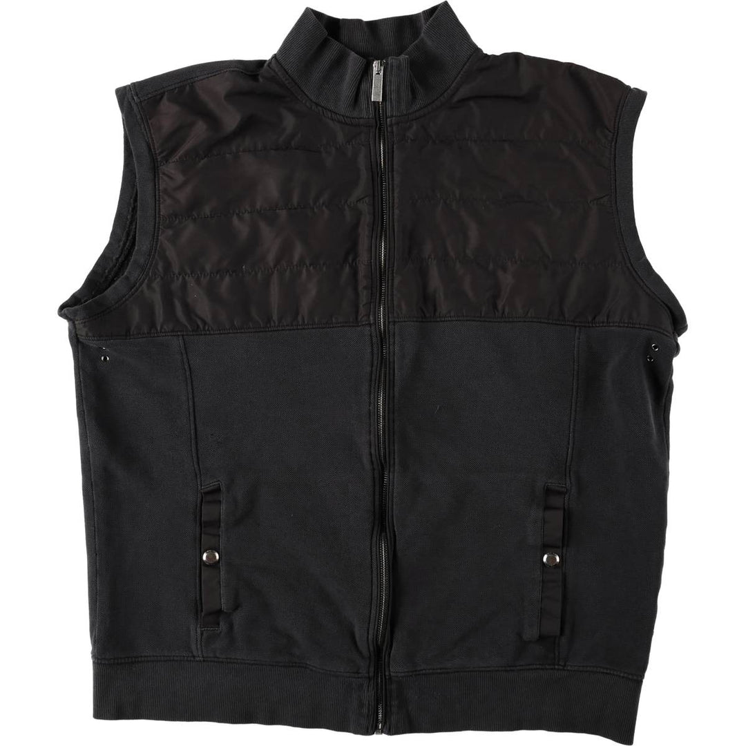 Calvin Klein pique cotton vest, men's size XL (approx.) cotton black type Vintage Second Hand