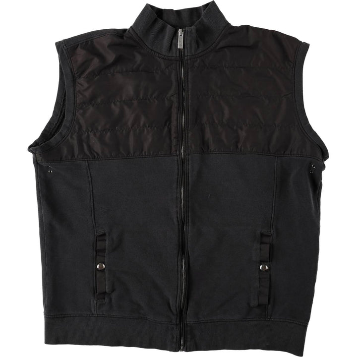 Calvin Klein pique cotton vest, men's size XL (approx.) cotton black type Vintage Second Hand