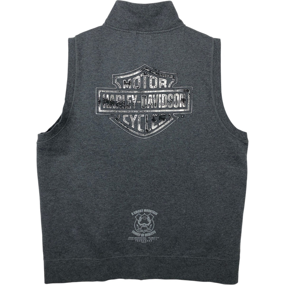 Harley-Davidson Sweat Vest, Men's Size L (approx.) unclear gray type Vintage Second Hand