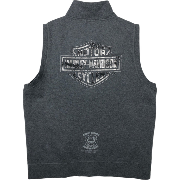 Harley-Davidson Sweat Vest, Men's Size L (approx.) unclear gray type Vintage Second Hand