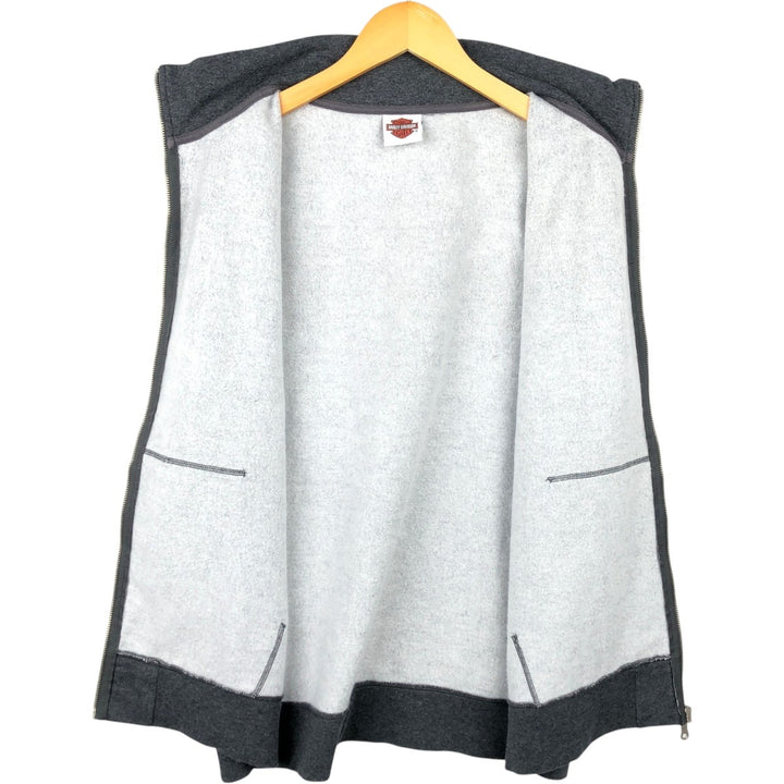 Harley-Davidson Sweat Vest, Men's Size L (approx.) unclear gray type Vintage Second Hand