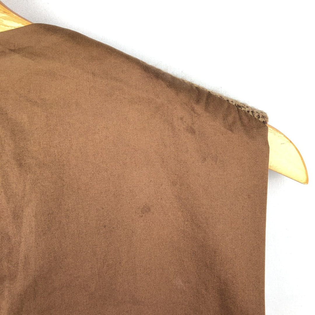 Ralph Lauren POLO by Ralph Lauren Herringbone Open-Front Wool Vest (Men's Size L) wool beige type brown Vintage Second Hand