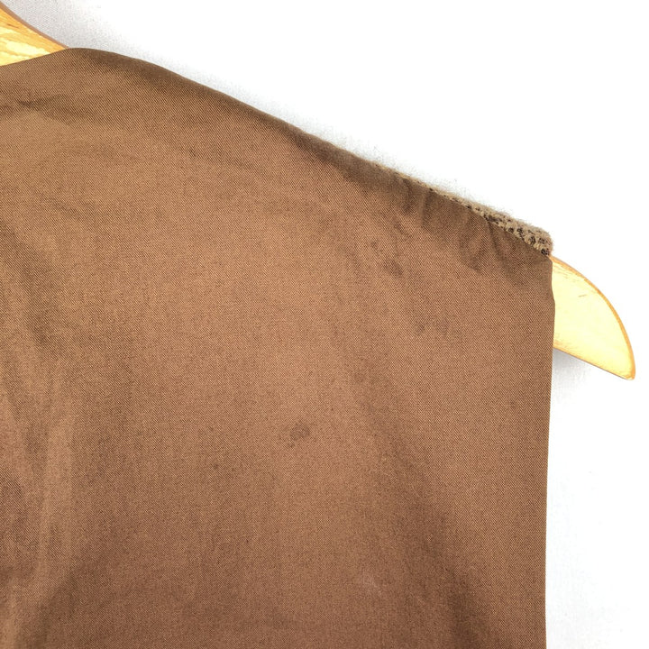 Ralph Lauren POLO by Ralph Lauren Herringbone Open-Front Wool Vest (Men's Size L) wool beige type brown Vintage Second Hand
