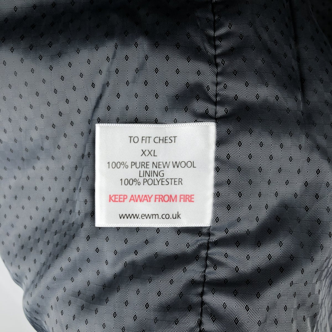 Harris Tweed wool vest, open front, size XXL (equivalent to men's XXL). wool gray type Vintage Second Hand