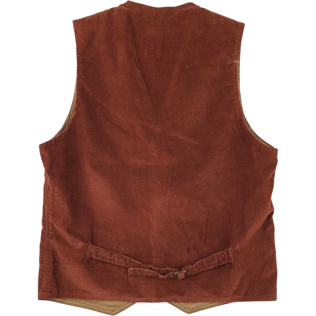 70s-80'S Levi's PANATELA Corduroy Vest, Open Front, Men's Size S (Equivalent), Vintage unclear brown type Vintage Second Hand