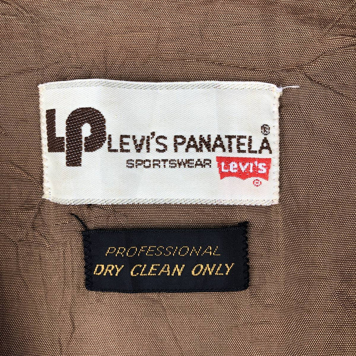 70s-80'S Levi's PANATELA Corduroy Vest, Open Front, Men's Size S (Equivalent), Vintage unclear brown type Vintage Second Hand