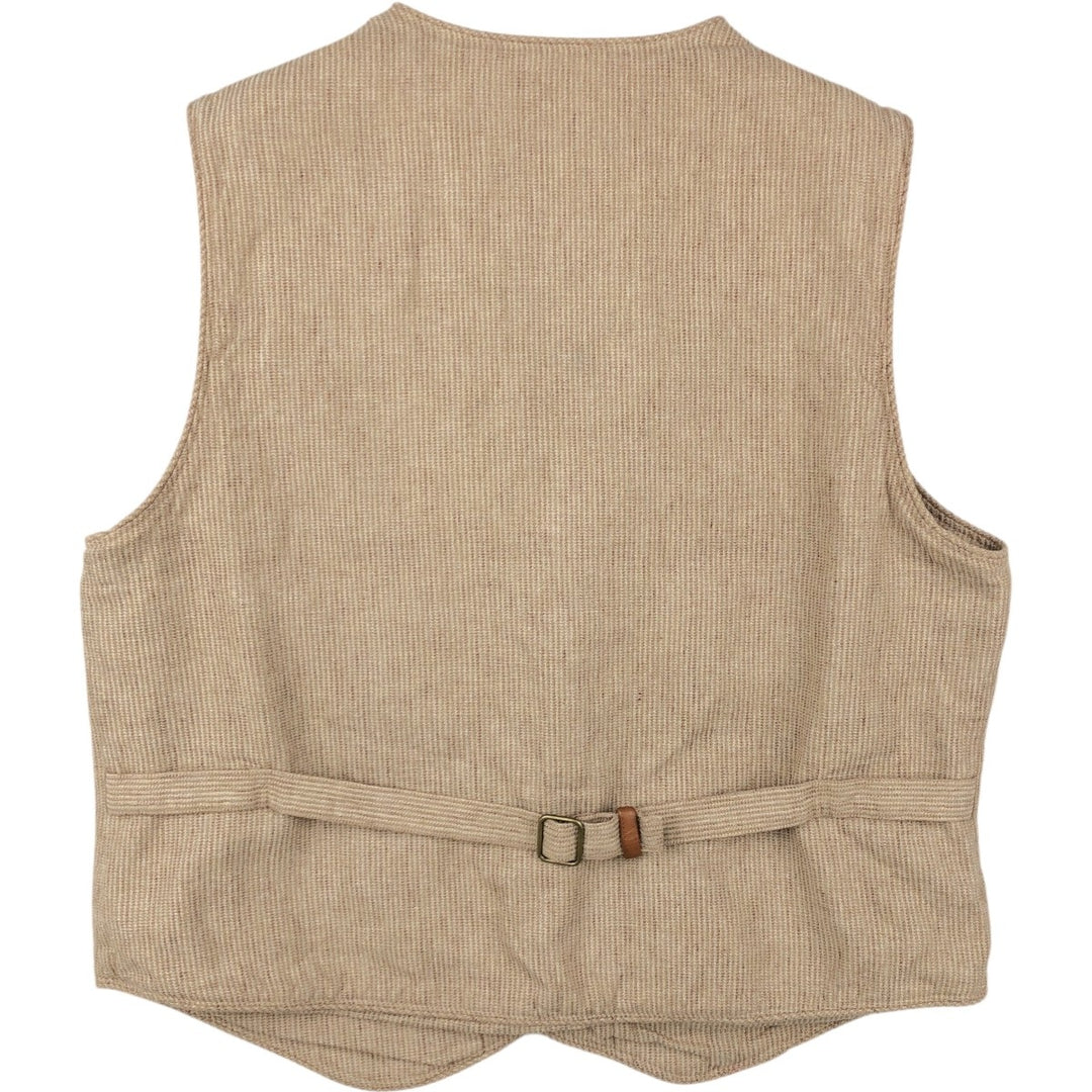 90s-00'S Orvis hemp x cotton vest, men's size L (approx.) cotton Beige type Vintage Second Hand