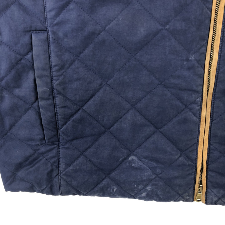 Ralph Lauren POLO GOLF quilted vest, men's size XL (approx.) cotton navy blue type Vintage Second Hand