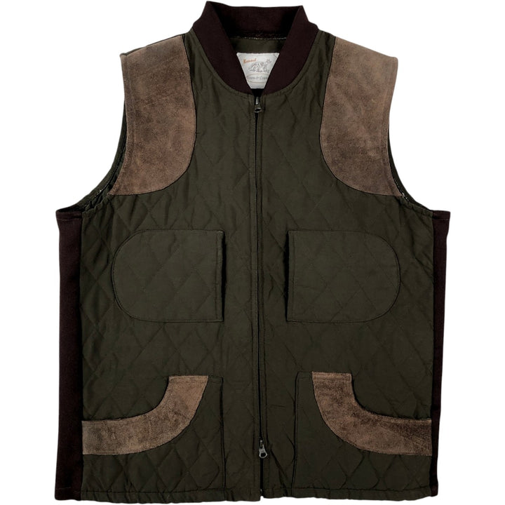 Bonart Quilted Vest, Men's Size L polyester Khaki type Vintage Second Hand