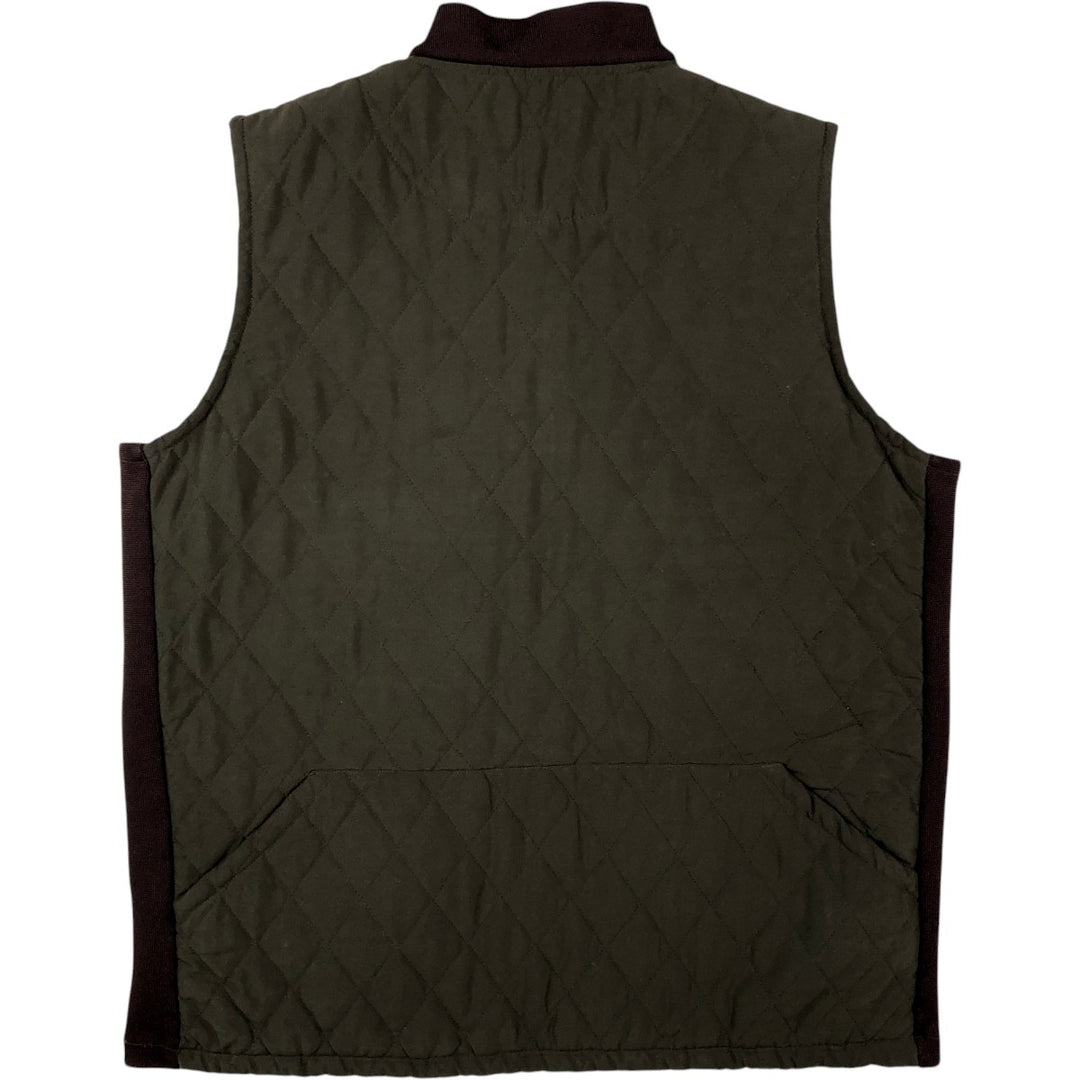 Bonart Quilted Vest, Men's Size L polyester Khaki type Vintage Second Hand