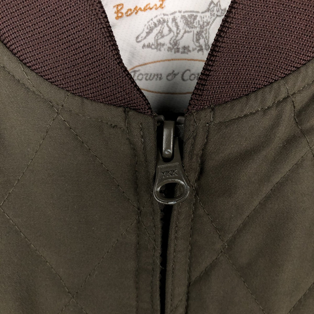 Bonart Quilted Vest, Men's Size L polyester Khaki type Vintage Second Hand