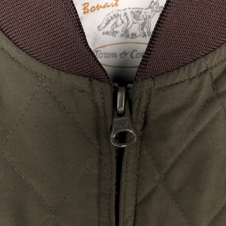 Bonart Quilted Vest, Men's Size L polyester Khaki type Vintage Second Hand