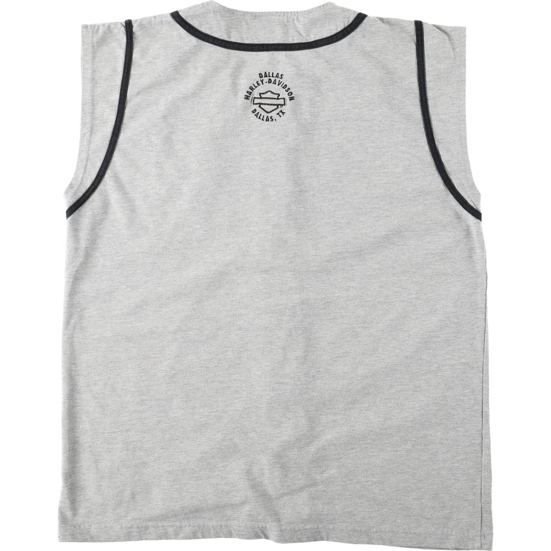 Harley-Davidson Sleeveless Game Shirt Baseball Shirt Men's Size L (approx.) polyester gray type Vintage Second Hand