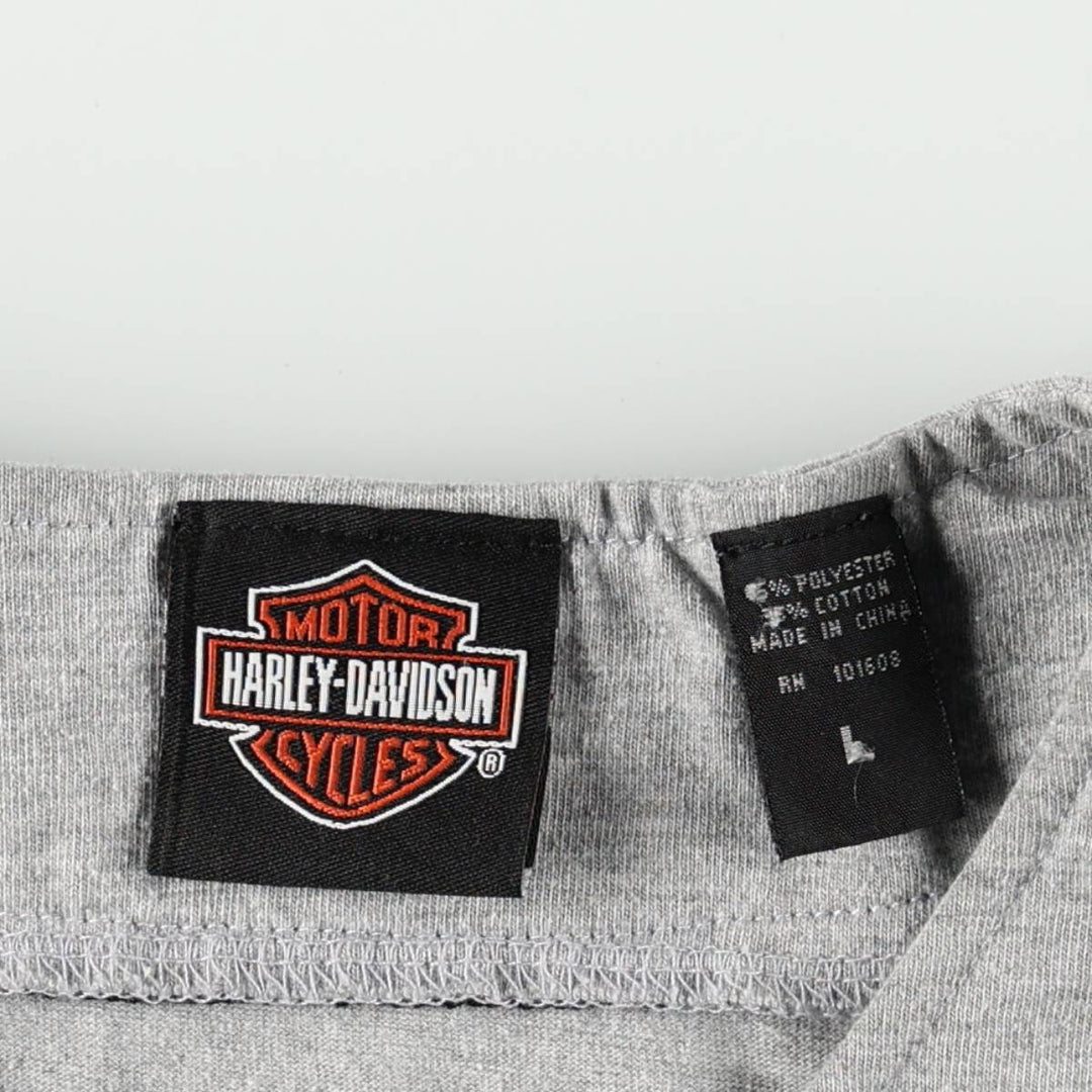 Harley-Davidson Sleeveless Game Shirt Baseball Shirt Men's Size L (approx.) polyester gray type Vintage Second Hand