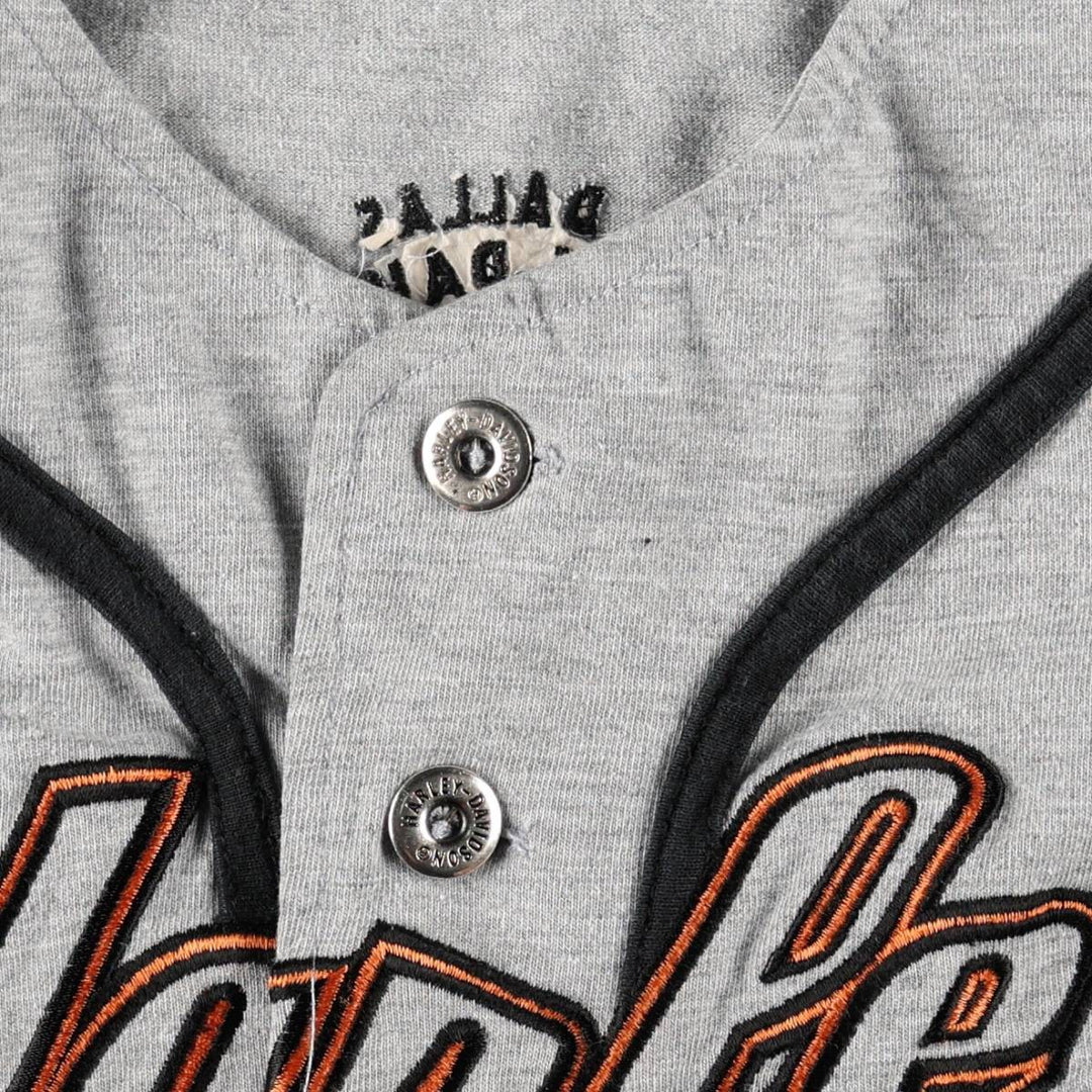 Harley-Davidson Sleeveless Game Shirt Baseball Shirt Men's Size L (approx.) polyester gray type Vintage Second Hand