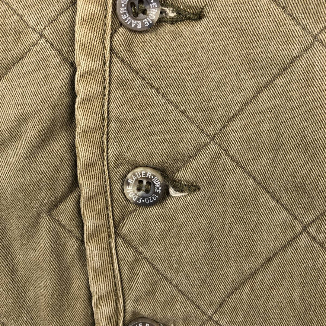 2000'S Eddie Bauer padded, open-front quilted vest, men's size L (approx.) cotton Beige type Vintage Second Hand
