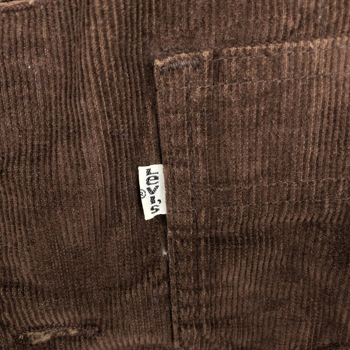 1970'S Levi's Corduroy Vest, Open Front, Made in Canada, Men's Size XS (approx.), Vintage cotton brown type Vintage Second Hand