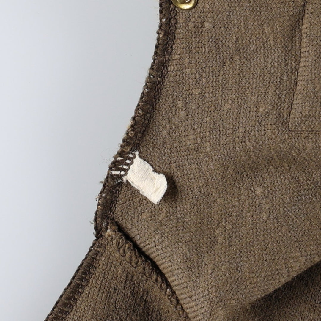1990'S Barbour A297 Acrylic Lining Fur Vest, Made in England, Size C40 (Men's M equivalent), 3 Warrants, Vintage acrylic brown type Vintage Second Hand