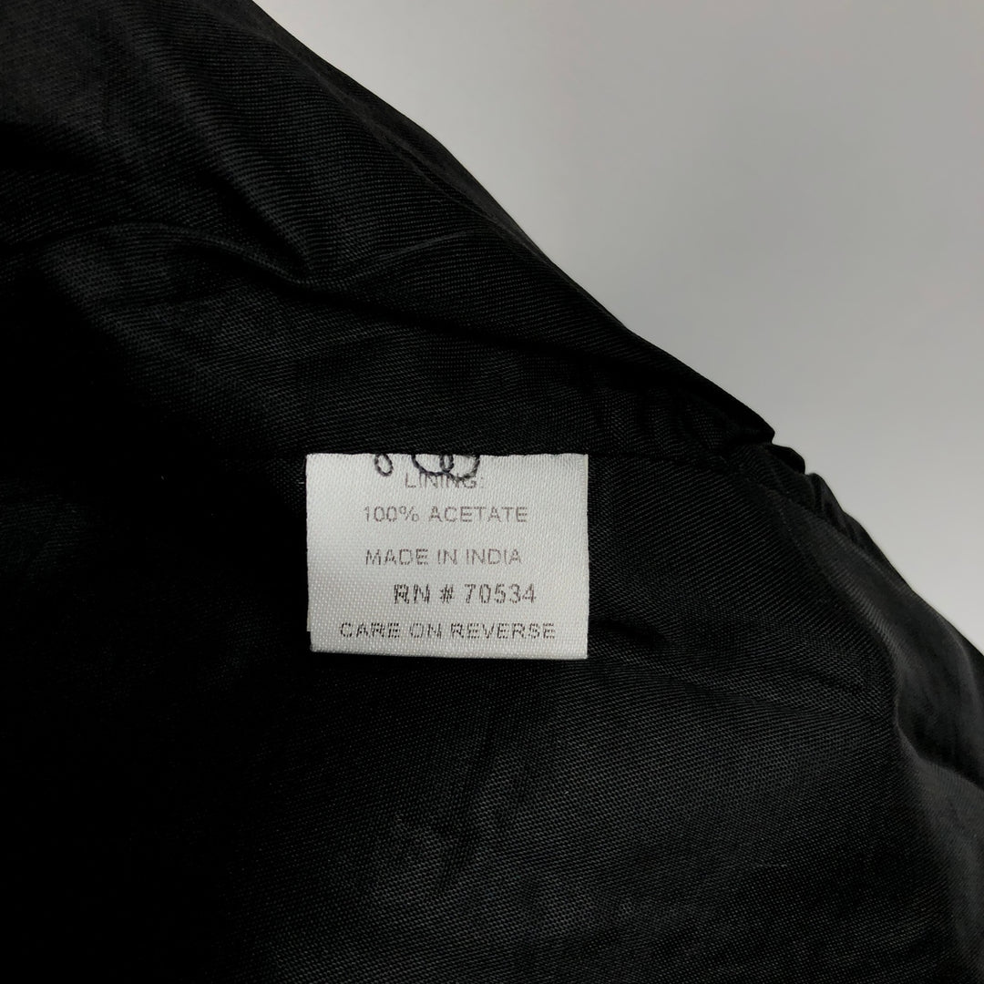 2000'S Orvis Check Pattern Herringbone Open Front Vest, Men's XL (approx.) acrylic Charcoal Vintage Second Hand