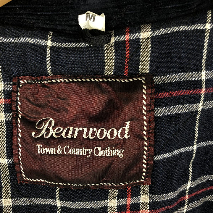 Bearwood Waxed Cotton Oiled Vest, Padded, Front Opening, Men's Size M cotton navy blue type Vintage Second Hand