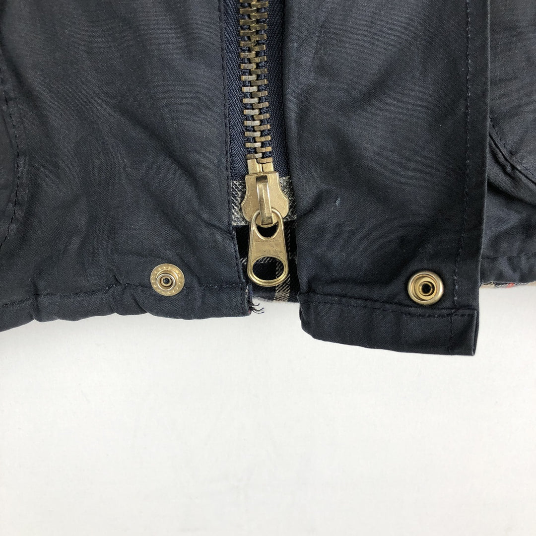 Bearwood Waxed Cotton Oiled Vest, Padded, Front Opening, Men's Size M cotton navy blue type Vintage Second Hand
