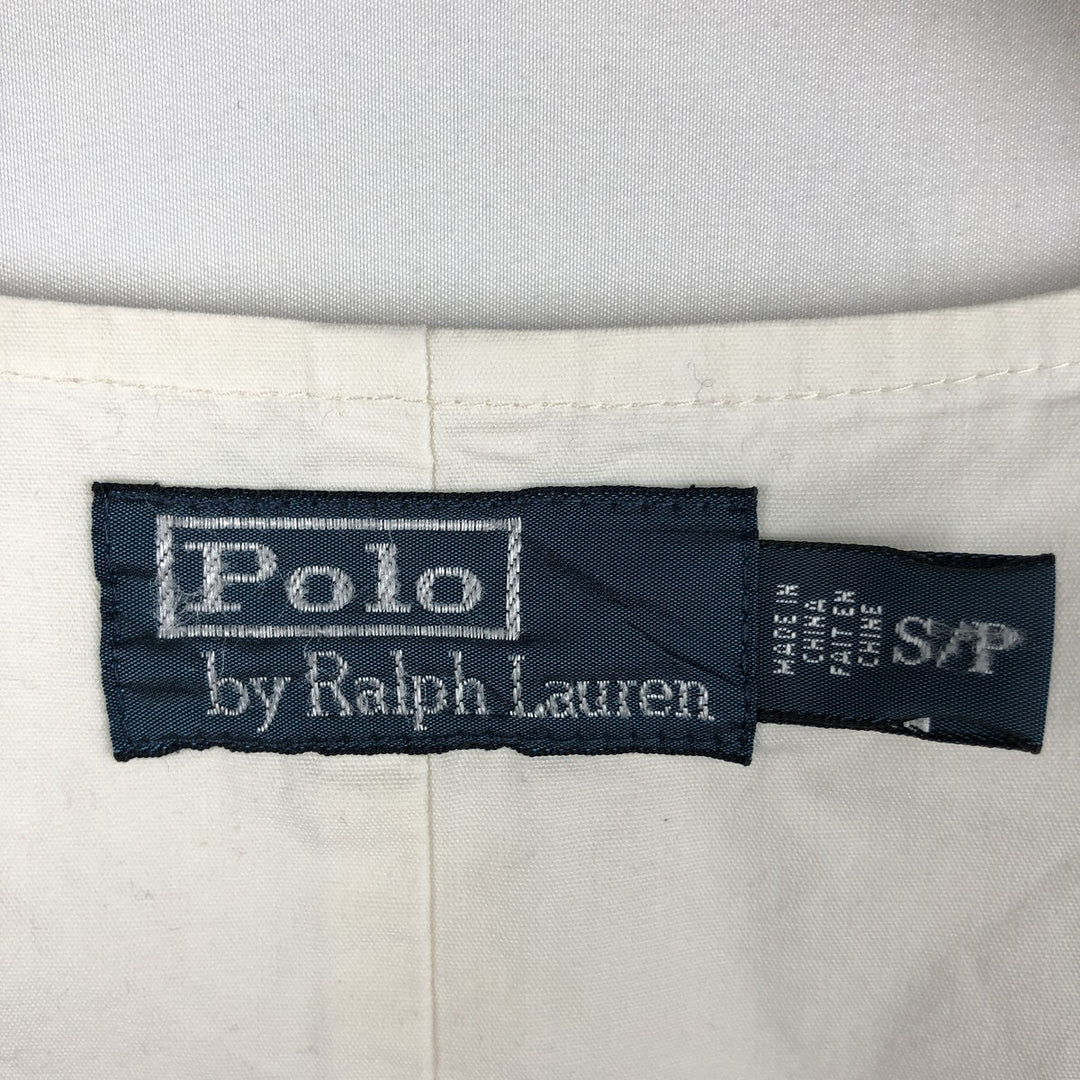 Ralph Lauren POLO by Ralph Lauren Check Pattern Open Front Patchwork Cotton Vest Men's Size S (approx.) cotton navy blue type Vintage Second Hand
