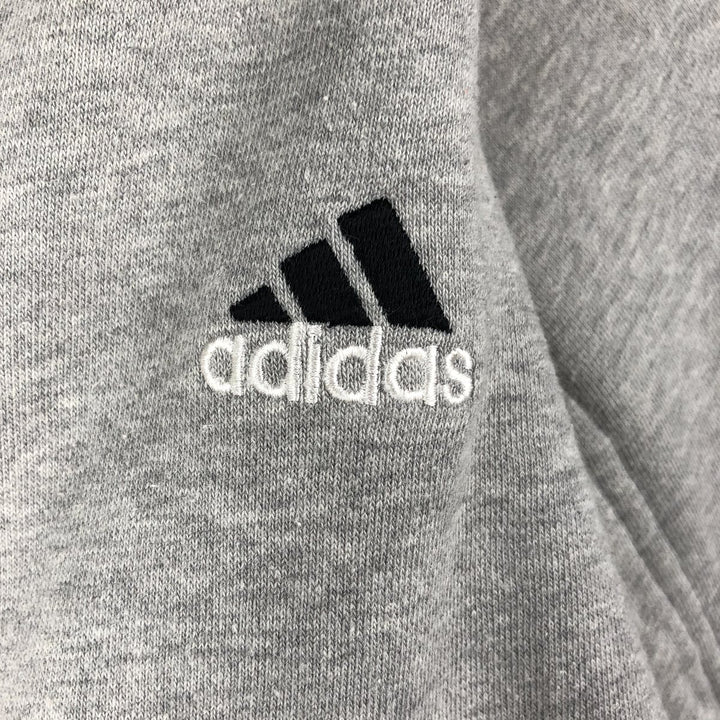 90'S Adidas Reversible Front-Opening Hoodie Vest, Men's XXL (approx.), Vintage cotton gray type Vintage Second Hand