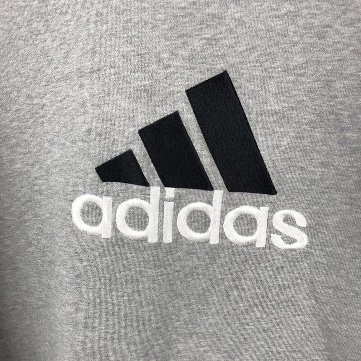 90'S Adidas Reversible Front-Opening Hoodie Vest, Men's XXL (approx.), Vintage cotton gray type Vintage Second Hand