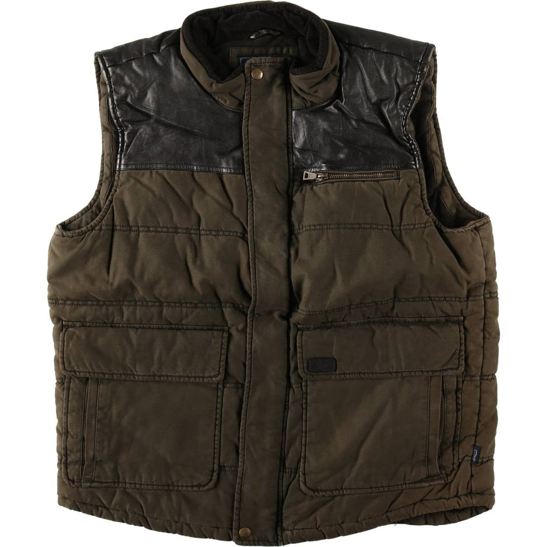 GHBass BASS Padded Vest, Men's Size L (equivalent) cotton Khaki type Vintage Second Hand