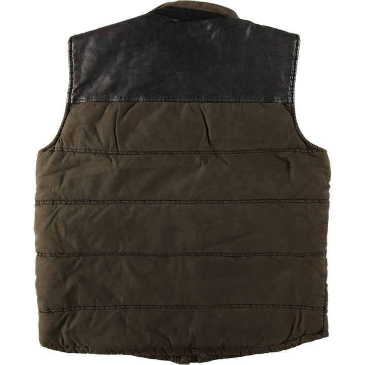 GHBass BASS Padded Vest, Men's Size L (equivalent) cotton Khaki type Vintage Second Hand