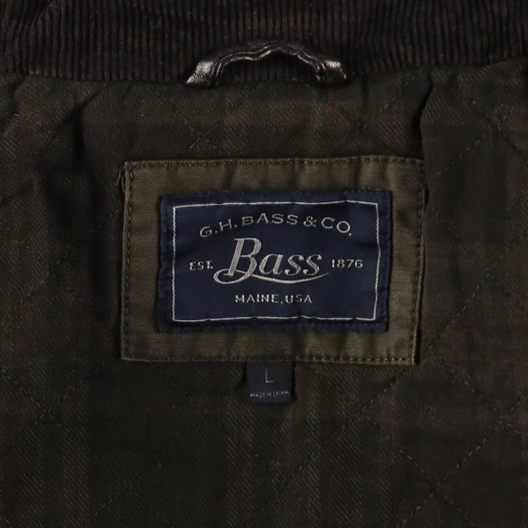 GHBass BASS Padded Vest, Men's Size L (equivalent) cotton Khaki type Vintage Second Hand