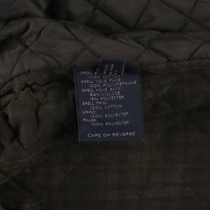 GHBass BASS Padded Vest, Men's Size L (equivalent) cotton Khaki type Vintage Second Hand