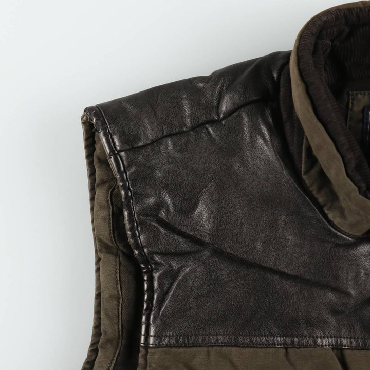 GHBass BASS Padded Vest, Men's Size L (equivalent) cotton Khaki type Vintage Second Hand