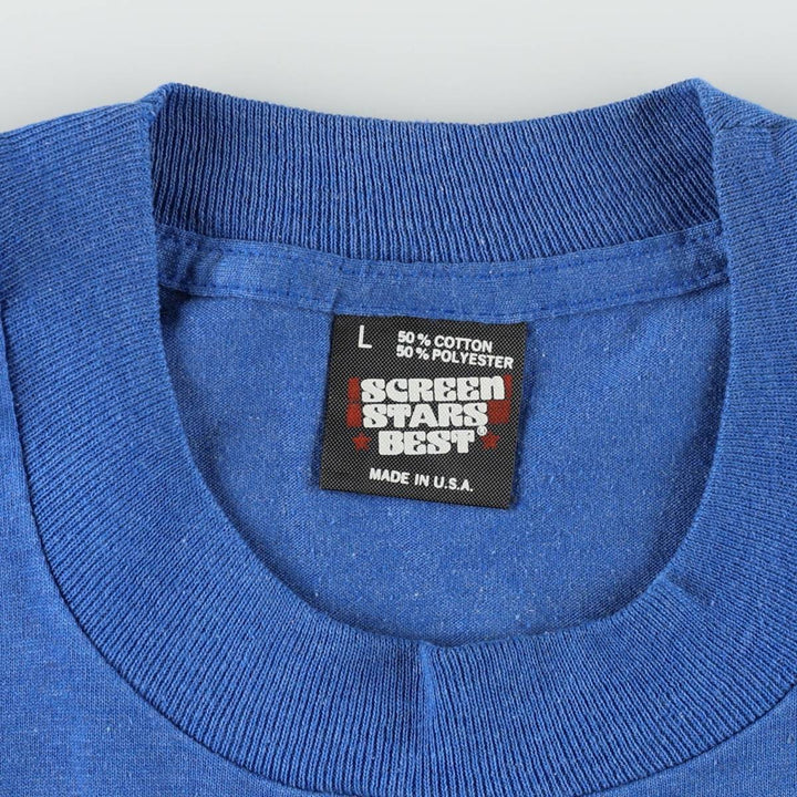 90'S Screen Stars Best Nevata Advertising T-Shirt, Made in USA, Men's Size L (approx.), Vintage cotton blue type Vintage Second Hand