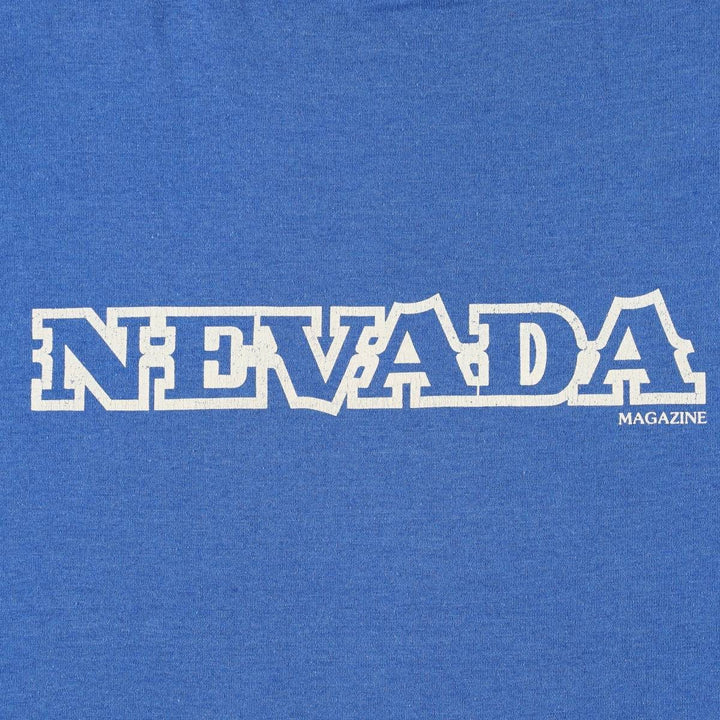 90'S Screen Stars Best Nevata Advertising T-Shirt, Made in USA, Men's Size L (approx.), Vintage cotton blue type Vintage Second Hand
