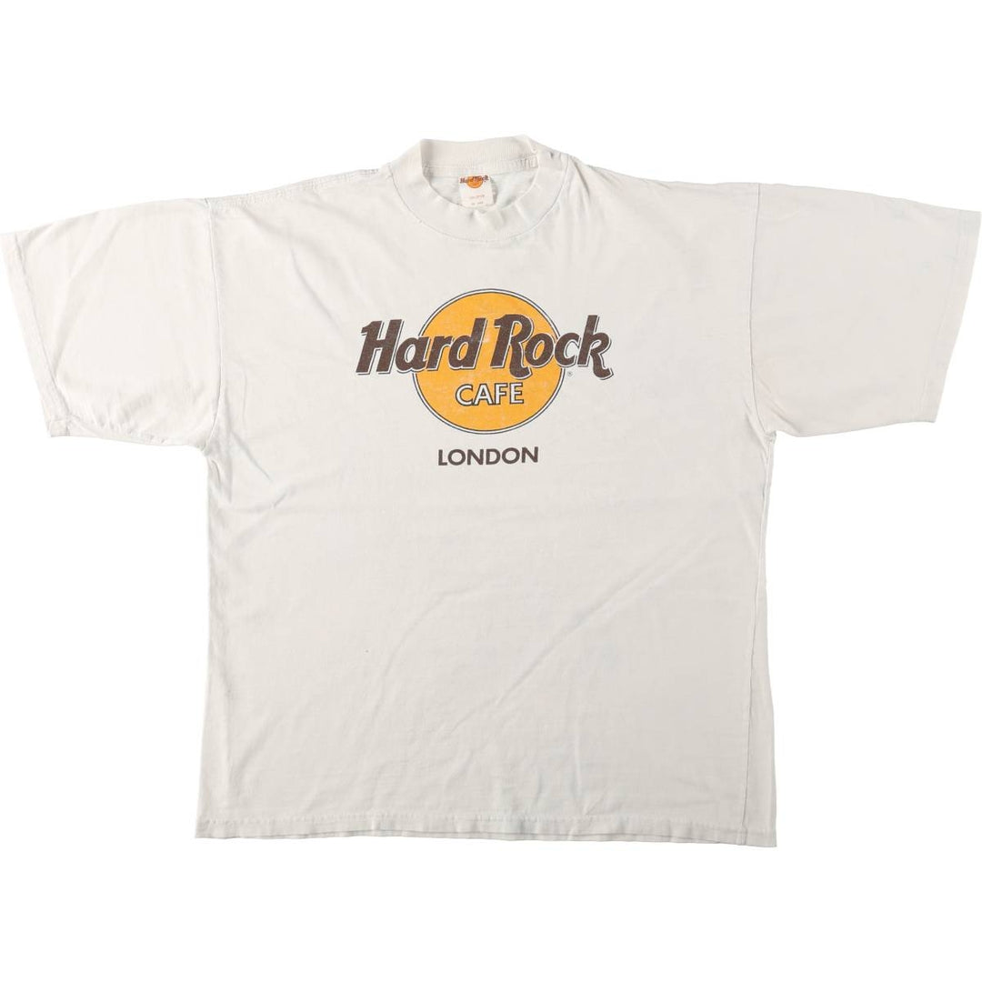 HARD ROCK CAFE Hard Rock Cafe Advertising T-shirt Men's L size cotton white type Vintage Second Hand