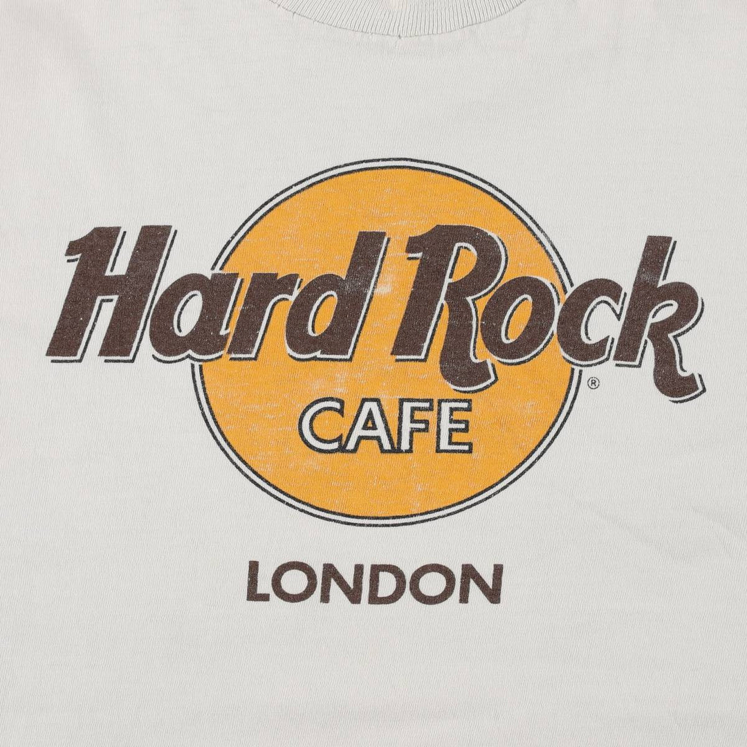 HARD ROCK CAFE Hard Rock Cafe Advertising T-shirt Men's L size cotton white type Vintage Second Hand