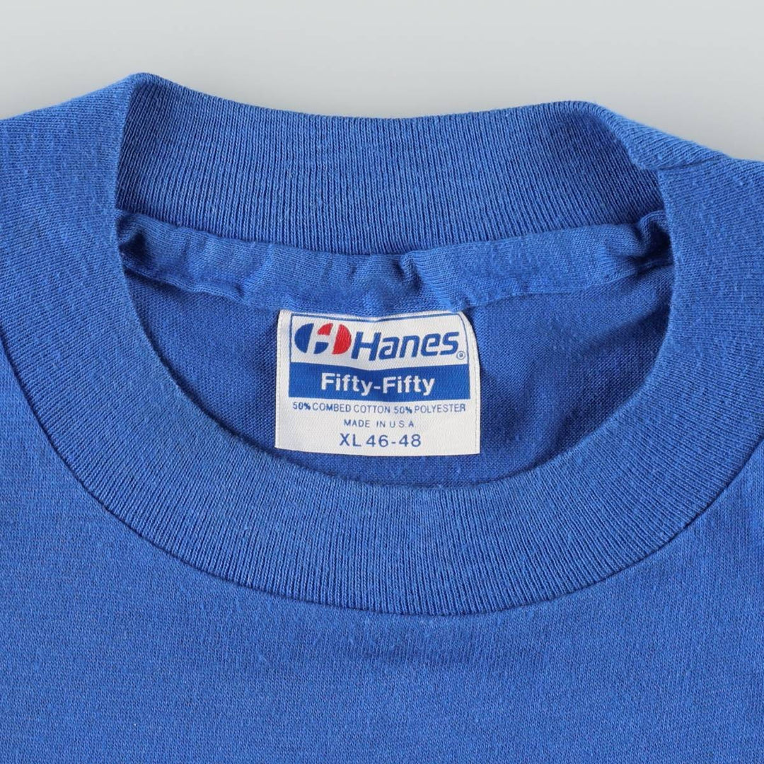 90'S Hanes Seabrook Advertising T-Shirt, Made in USA, Men's XL equivalent, Vintage cotton blue type Vintage Second Hand