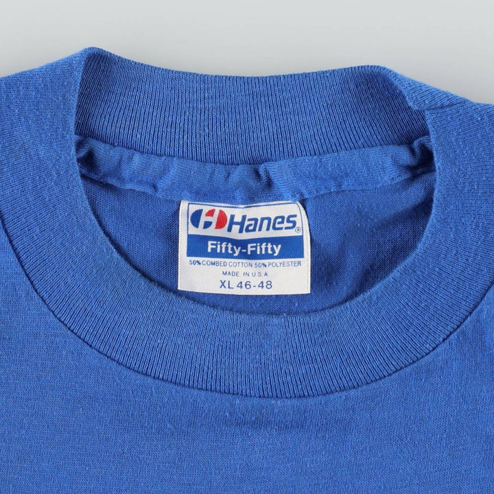 90'S Hanes Seabrook Advertising T-Shirt, Made in USA, Men's XL equivalent, Vintage cotton blue type Vintage Second Hand