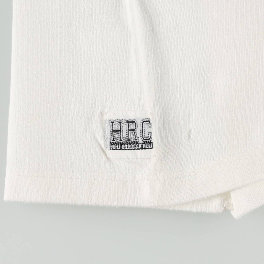 90'S HARD ROCK CAFE Heavy Tee Advertising T-shirt Made in USA Men's XL Vintage cotton white type Vintage Second Hand