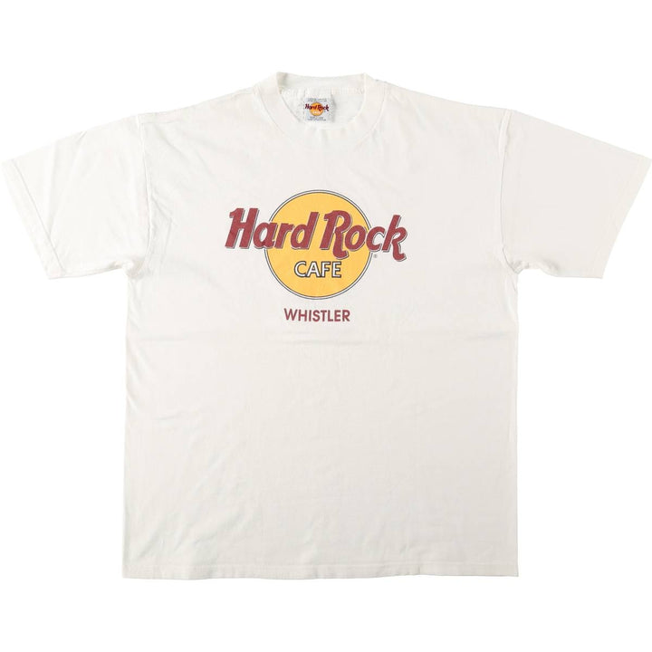 HARD ROCK CAFE Hard Rock Cafe Advertising T-shirt Made in USA Men's L size cotton white type Vintage Second Hand